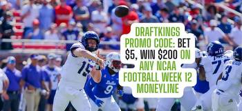 $1,250 DraftKings promo code and NCAA football Week 12 preview