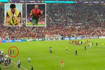 Cristiano Ronaldo spotted walking down the tunnel as Portugal team-mates stay on pitch to celebrate famous World Cup win