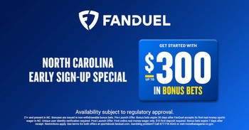 $300 FanDuel NC pre-launch promo code: Last chance today