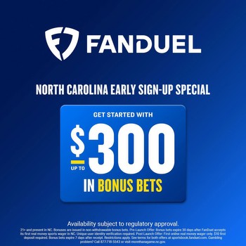 $300 FanDuel promo code for North Carolina launch expires soon!