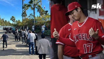 Shohei Ohtani press conference: MLB fans in awe of massive media queue for Shohei Ohtani's first Dodgers press conference: "This is on another level"