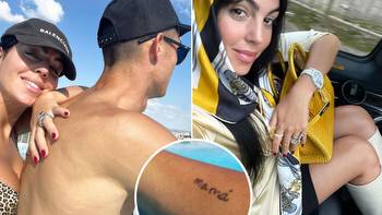Georgina Rodriguez shows off personal new tattoo as she enjoys rooftop pool in Portugal with boyfriend Cristiano Ronaldo