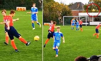 Amateur's incredible strike is tipped to win football's most prestigious goal of the year award