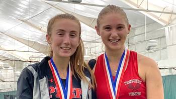 Anna Poranski, Trinity Fox defend District 10 girls tennis titles