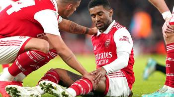 Arsenal star Reiss Nelson breaks his silence with three word message after suffering injury against Juventus