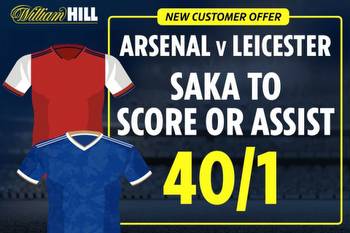 Arsenal v Leicester betting offer: Get Bukayo Saka to score OR assist 40/1 with William Hill