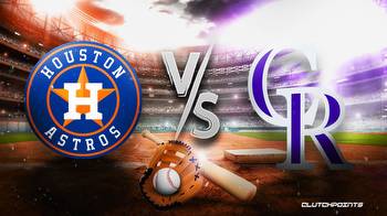 Astros-Rockies prediction, odds, pick, how to watch