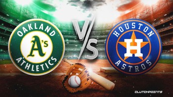 Athletics-Astros prediction, odds, pick, how to watch