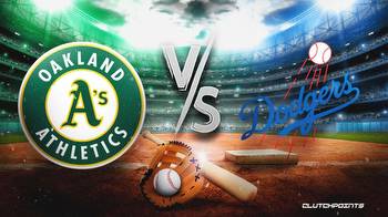 Athletics vs. Dodgers prediction, odds, pick, how to watch