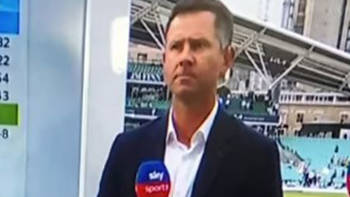 Australia legend Ricky Ponting looks furious as he's pelted with GRAPES as England toil in Fifth Ashes Test at The Oval