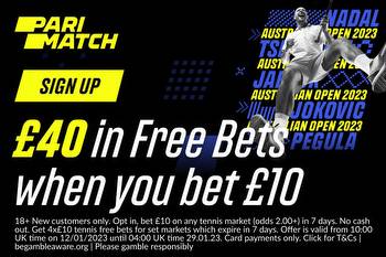Australian Open: Bet £10 and get £40 in free bets with Parimatch