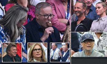Australian Open celebrities courtside for tennis: Anthony Albanese, Bill Gates, Rachel Griffiths