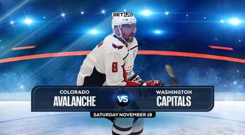 Avalanche vs Capitals Prediction, Stream, Odds & Picks Nov 19