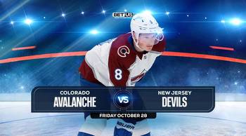 Avalanche vs Devils Oct 28, Prediction, Stream, Odds & Picks