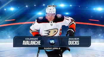 Avalanche vs Ducks Prediction, Odds and Picks Apr 9