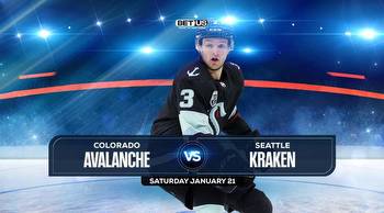Avalanche vs Kraken Prediction, Preview, Odds and Picks Jan 21