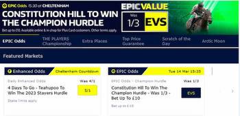Back Constitution Hill at Evs To Win The Champion Hurdle
