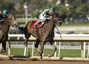 Baffert-trained filly Faiza wins Las Virgenes Stakes at Santa Anita