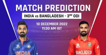 Bangladesh vs India 3rd ODI Match Prediction, Toss Prediction, Powerplay Score, Betting Odds and More