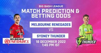BBL 2022: Melbourne Renegades vs Sydney Thunder Prediction, Betting Odds, Predicted Score, Powerplay Score, and More