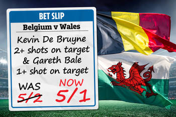 Belgium v Wales: Get Kevin De Bruyne 2+ SOT and Gareth Bale 1+ SOT at 5/1 with Sky Bet