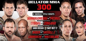 Bellator 300 Betting Odds and Predictions For Every Fight