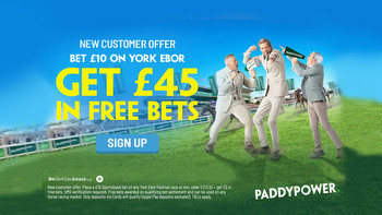 Bet £10 get £45 in free bets on York Ebor Festival with Paddy Power!