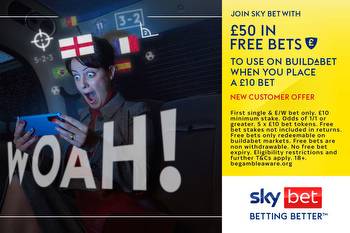 Bet £10 on the World Cup and get £50 in free BuildABets with Sky Bet!