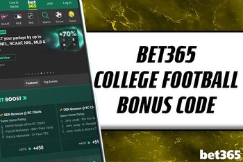 Bet365 bonus code CLEXLM scores best college football, NFL offers
