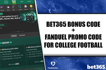 Bet365 Bonus Code + FanDuel Promo Code: Get $1,150 College Football Bonuses