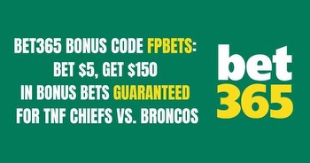 Bet365 bonus code FPBETS: Get $150 in all states, $365 in KY