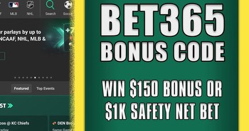 Bet365 bonus code NOLAXLM: Bag $150 bonus or $1k first bet