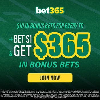 BET365 Kentucky pre-launch offer: Bet $1 and get $365 in Bonus Bets