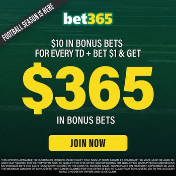 Bet365 Kentucky promo code: Get $365 in bonus bets
