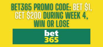 bet365 promo code: Bet $1, get $200 for NFL Week 4, win or lose