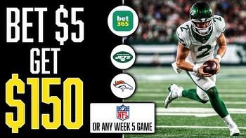 bet365 Promo Code: Get $150 Instant Bonus for NY Jets vs. Broncos or Any NFL Week 5 Game
