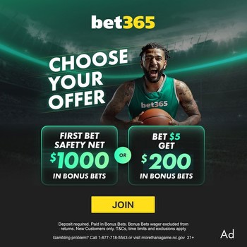 Bet365 promo North Carolina: Sign up for two great bonus offers