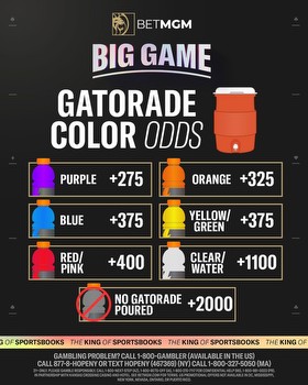 BetMGM Arizona promo: Get $158 in bonus bets +Gatorade shower odds