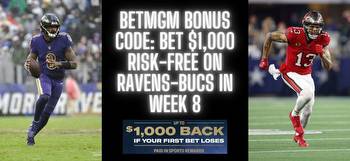 BetMGM bonus code for TNF: Bet risk-free up to $1,000 on Ravens vs. Buccaneers in Week 8