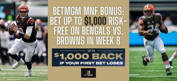 BetMGM bonus code MNF: Redeem up to $1,000 on Bengals vs. Browns