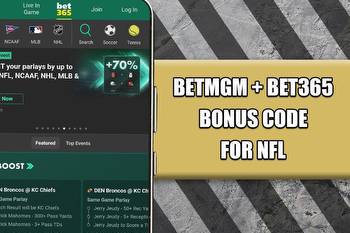 BetMGM promo code + bet365 bonus code: $2,600 in NFL Week 10 offers