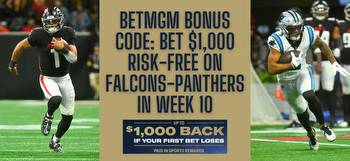 BetMGM promo code PLAYNJSPORTS: Bet up to $1,000 on Falcons vs. Panthers without risk on TNF