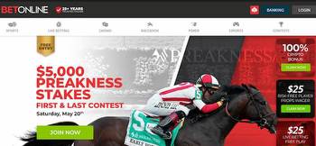 BetOnline Preakness Stakes $5,000 'First & Last' Contest: FREE ENTRY