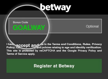 Betway Sign up Code GOALWAY: Claim R1000.00