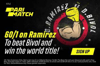 Bivol v Alvarez: Get 60/1 odds for Ramirez to win with Parimatch!