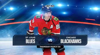 Blues vs Blackhawks Prediction, Stream, Odds, Picks, Mar 30