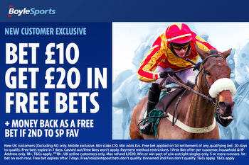 BoyleSports sign-up bonus: Get £20 in free bets to spend on horse racing plus money back special