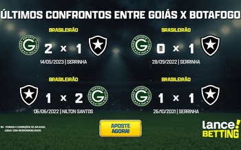 Brasileirão: como foram os últimos jogos entre Botafogo e Goiás?