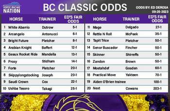 Breeders' Cup Classic fair odds: Saratoga stars still shine