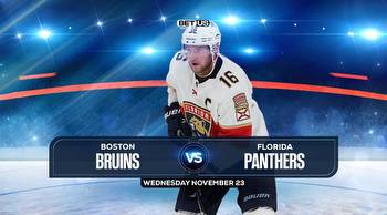 Bruins vs Panthers Prediction, Stream, Odds & Picks Nov 23